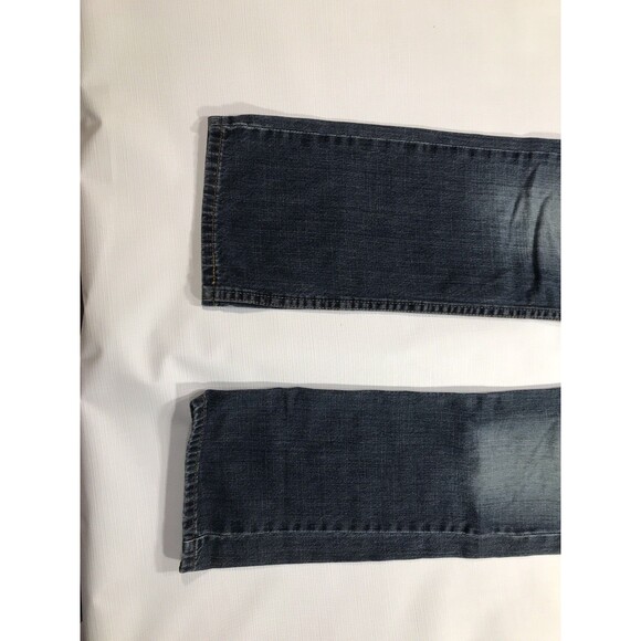 Signature Levis Strauss Jeans Mens 32x30 Blue Dark Wash Cotton Stretch Slim Fit - Picture 2 of 9